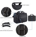 KROSER Laptop Bag Premium Laptop Briefcase Fits Up to 17.3 Inch Laptop Expandable Water-Repellent Shoulder Messenger Bag Computer Bag with RFID Pockets for Travel/Business/School/Men/Women-Black - Image 5